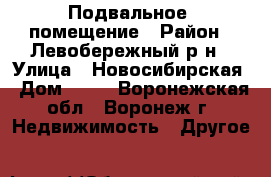 Подвальное  помещение › Район ­ Левобережный р-н › Улица ­ Новосибирская › Дом ­ 92 - Воронежская обл., Воронеж г. Недвижимость » Другое   